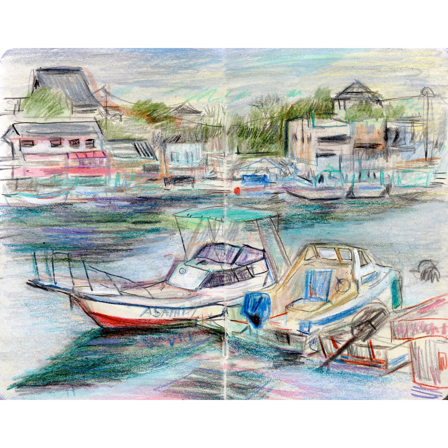 Boats at Tomonoura Harbour, Japan