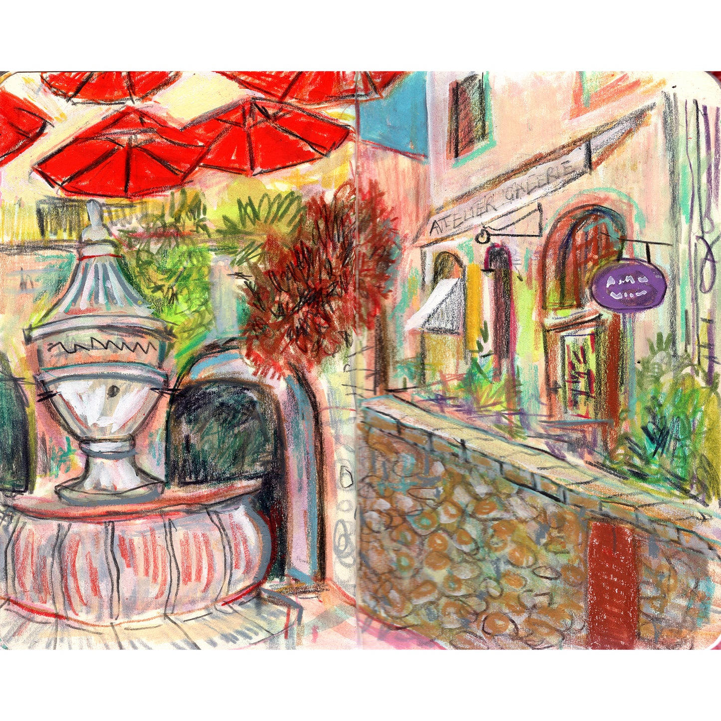 Saint Paul de Vence fountain