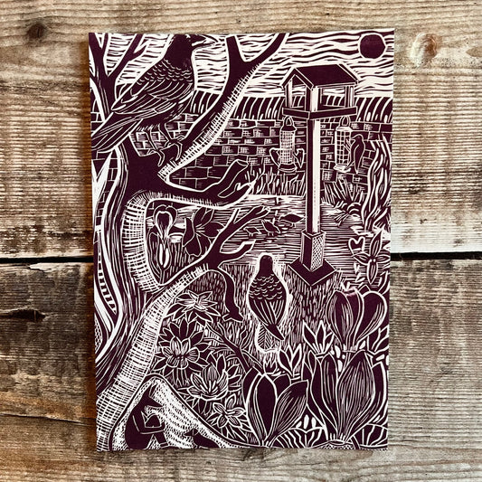 February at Holly Tree Cottage postcard