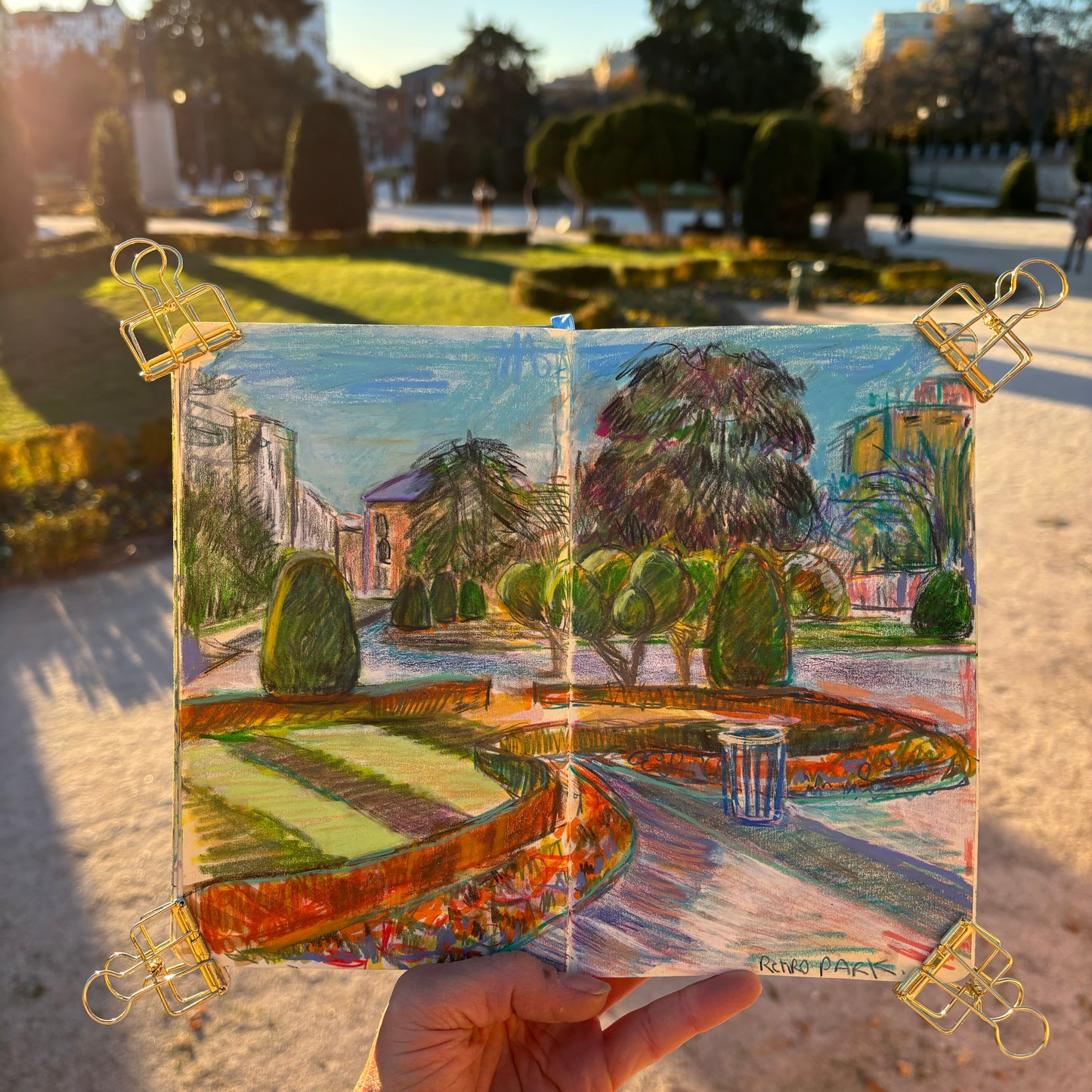 Shadows in  Retiro park