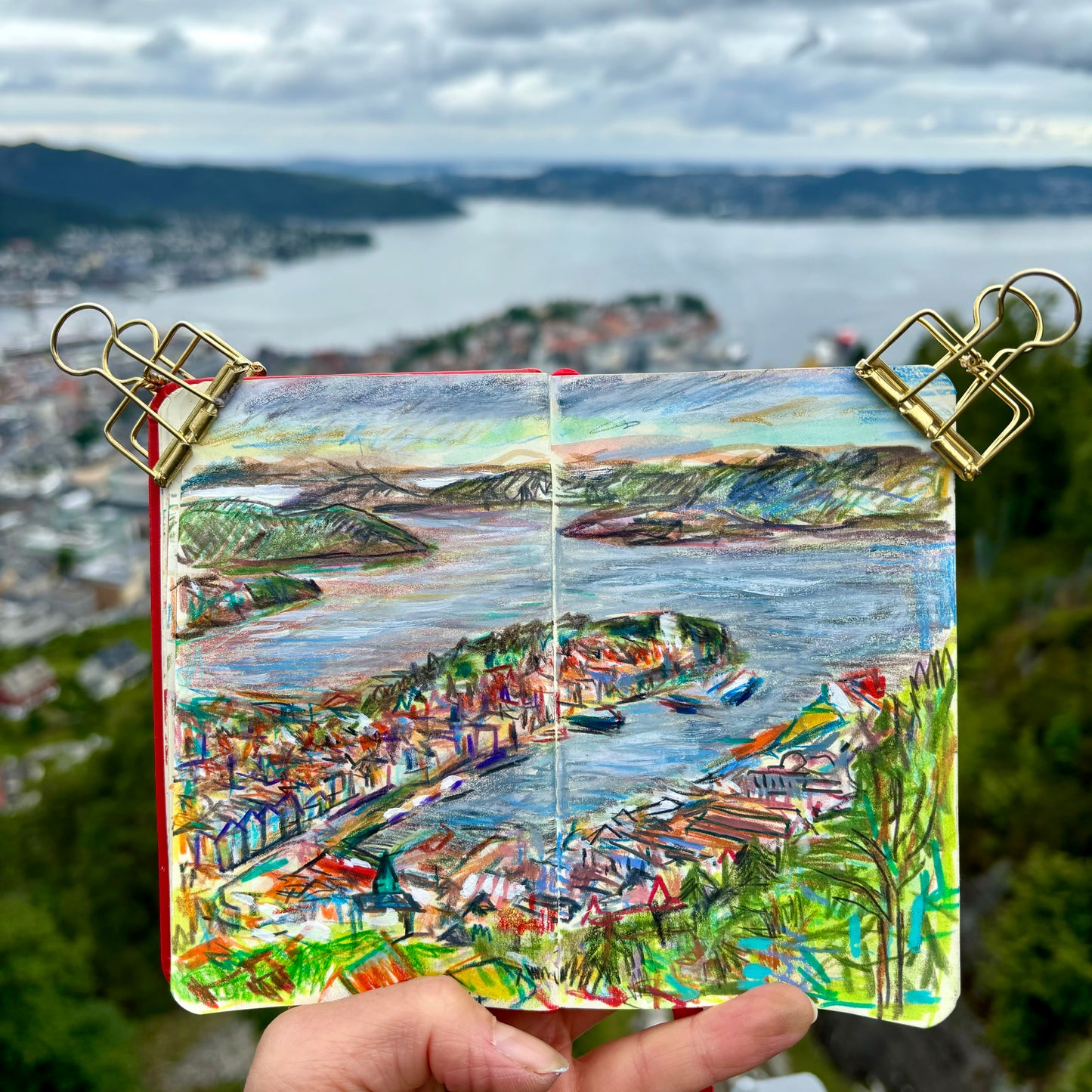 On the top of Mount Fløyen, Bergen