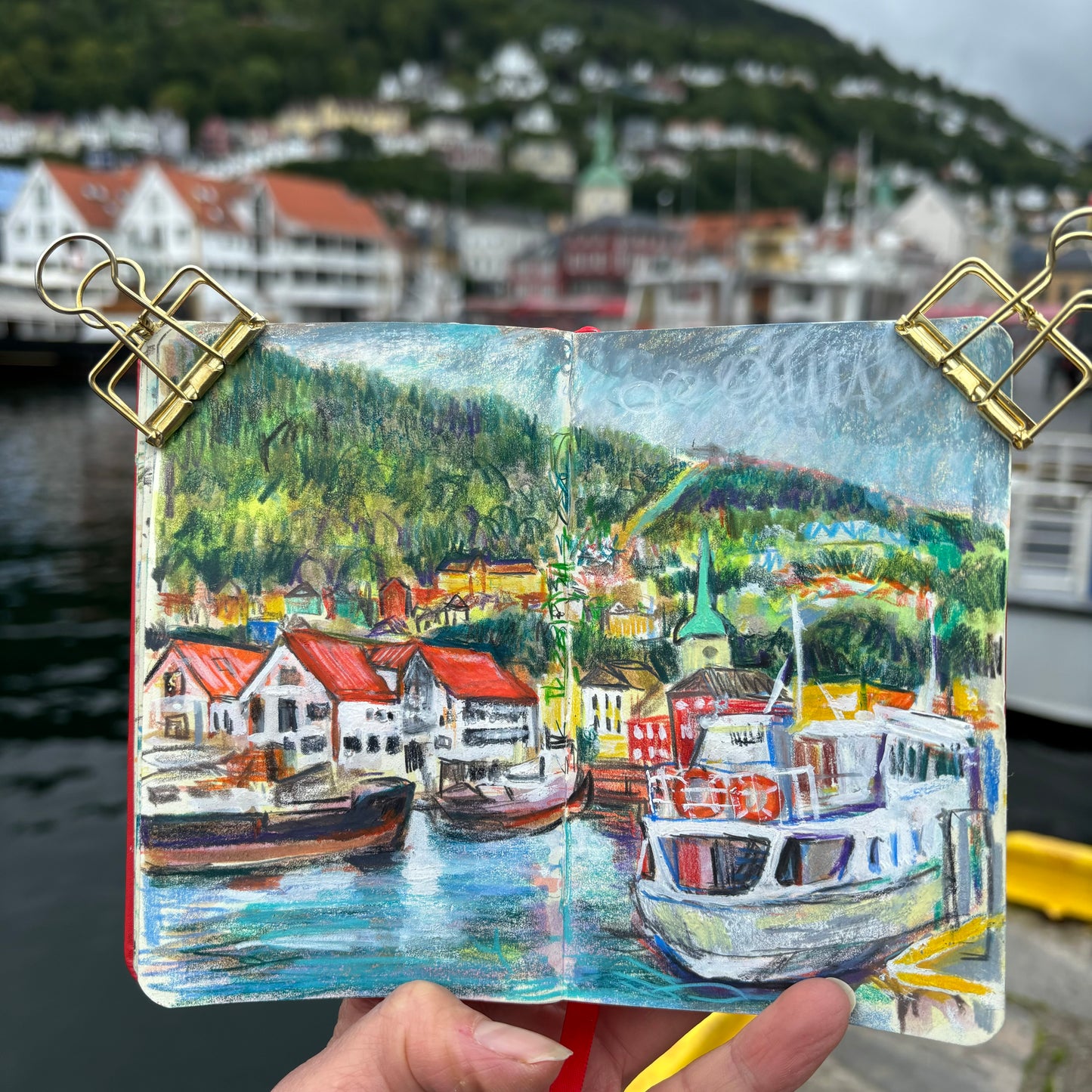 Boats in Bryggen Wharf, Bergen