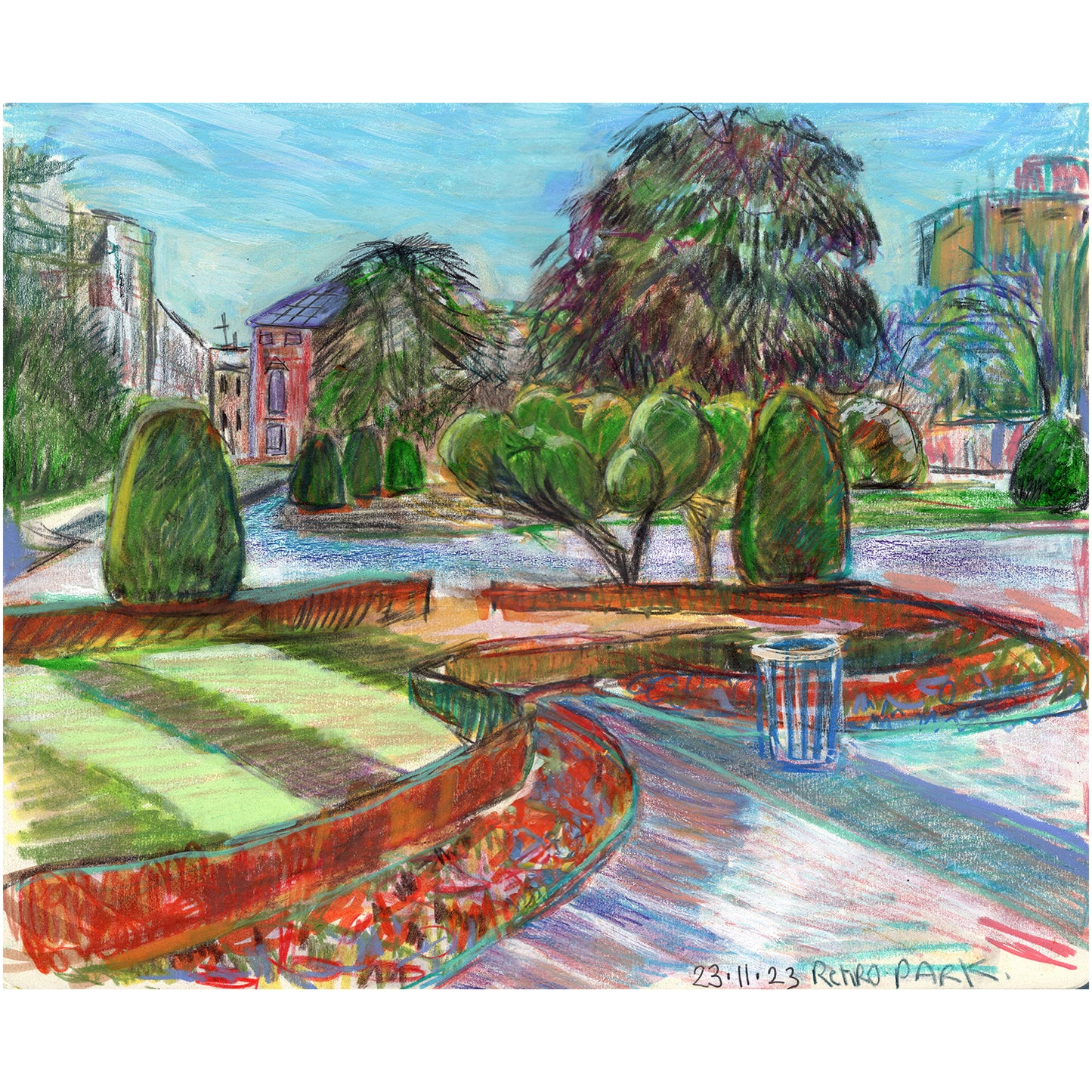 Shadows in Retiro park