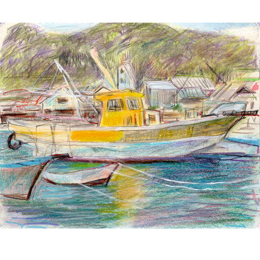 Yellow Boat, Tomonoura Harbour, Japan