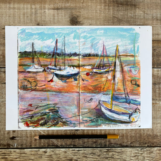 Boats at Wells next the sea