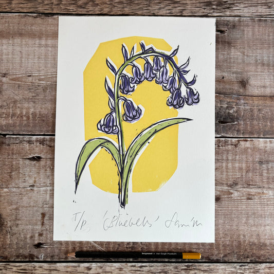 Bluebell - yellow background
