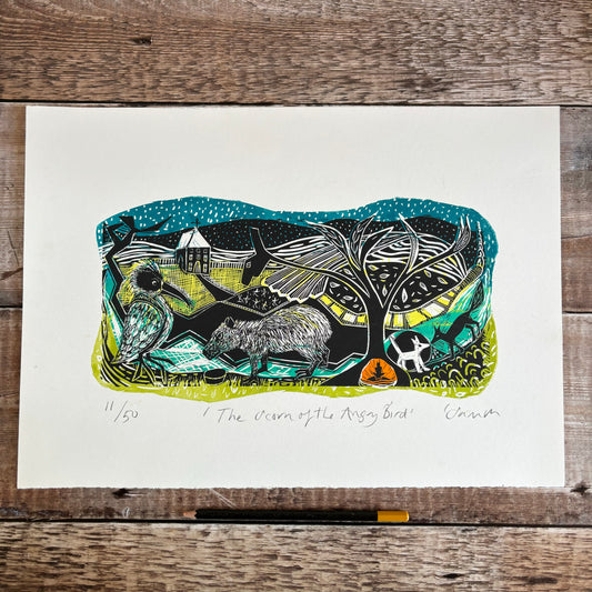The Scorn of the angry bird - editioned print  1/2 price