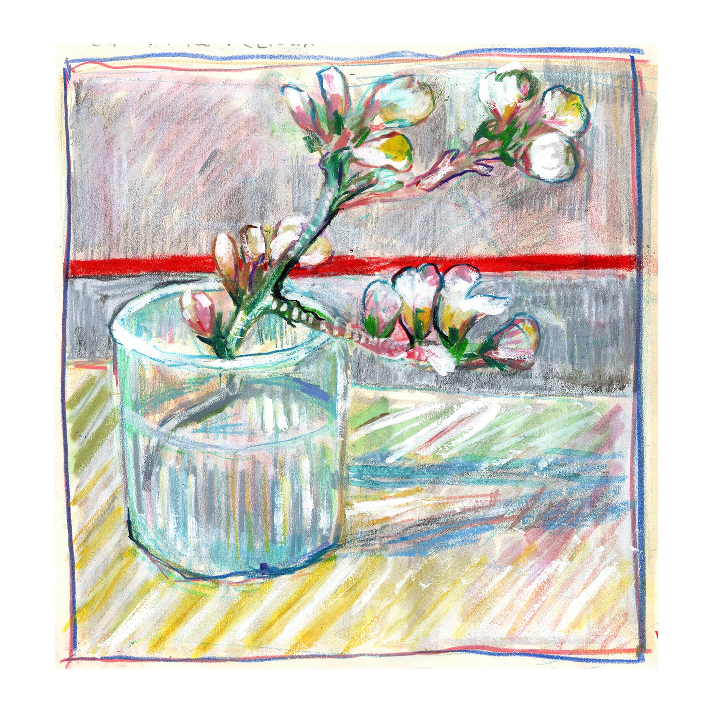 'Sprig of Flowering Almond in a Glass' Van Gogh 1888
