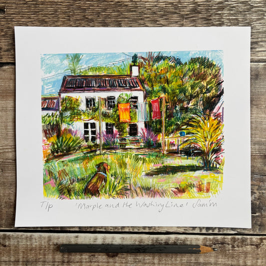 Marple and the Washing Line ( small )