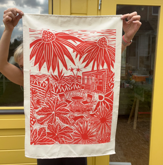 Tea towel - September at Holly Tree Cottage - £2 off