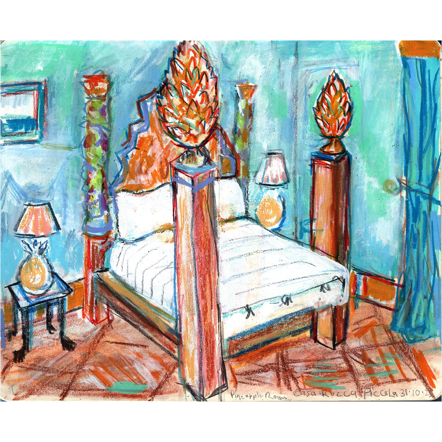 Casa Rocca Piccola - The Pineapple Room – Sam Marshall Art