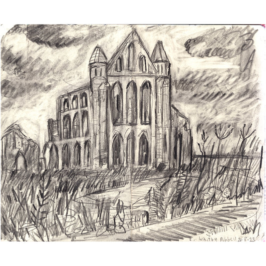 Whitby Abbey pencil