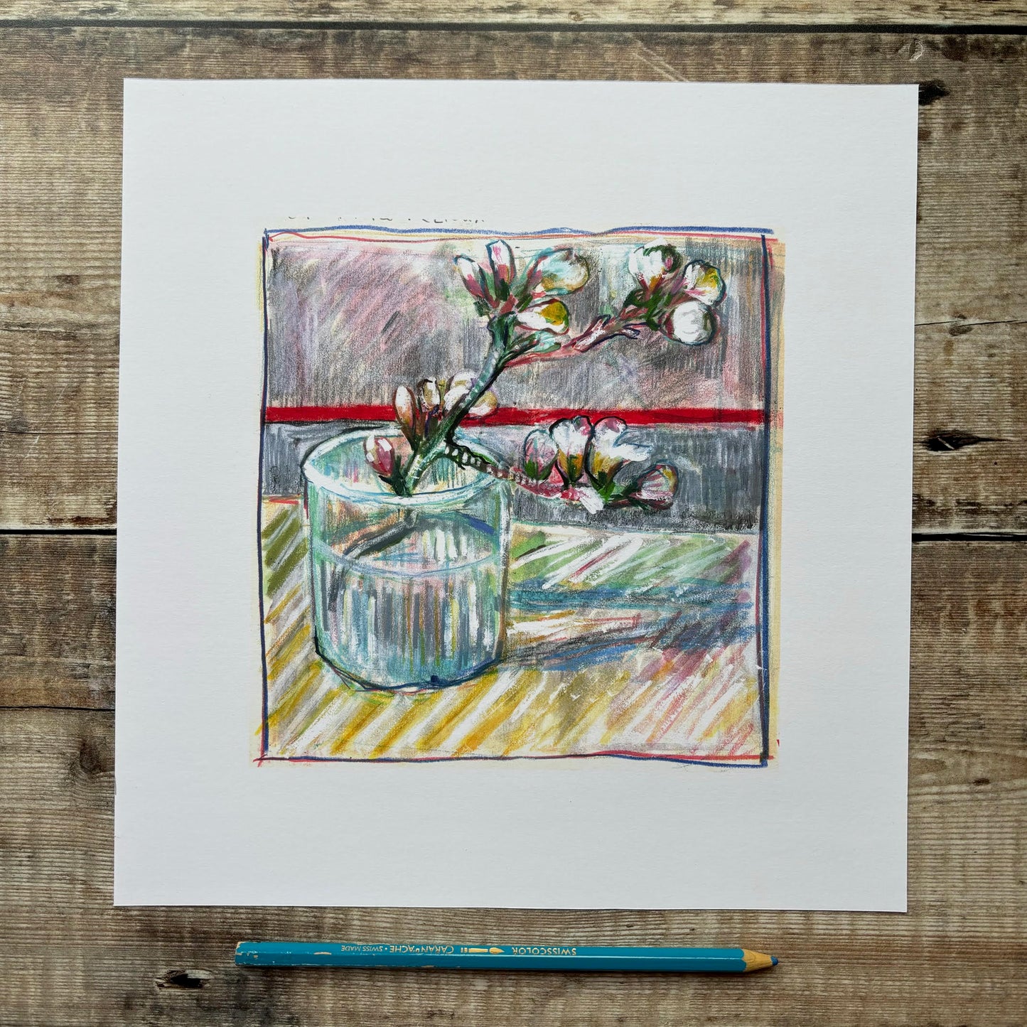 Advent Treat day 2'Sprig of Flowering Almond in a Glass' Van Gogh 1888